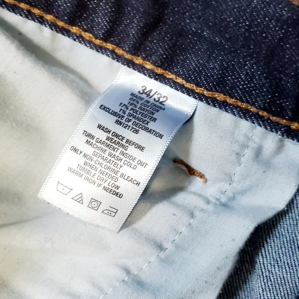 Aeropostale Mens Slim Straight Jeans 34 Waist
